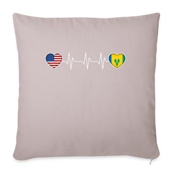 Saint Vincent and the Grenadines - Sofa pillowcase 17,3'' x 17,3'' (45 x 45 cm) - light taupe - Front