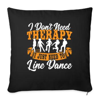 Je n’ai pas besoin de thérapie, j’ai juste besoin de faire la queue - Housse de coussin décorative 45 x 45 cm - noir - Devant