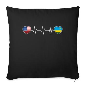 Rwanda - Housse de coussin décorative 45 x 45 cm - noir - Devant