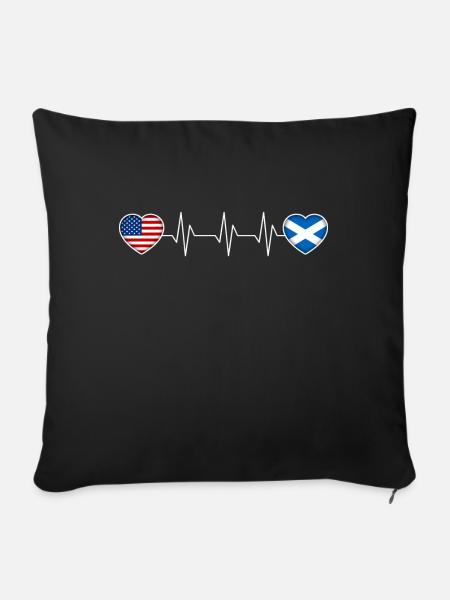 Schottland - Sofakissenbezug 45 x 45 cm - Schwarz