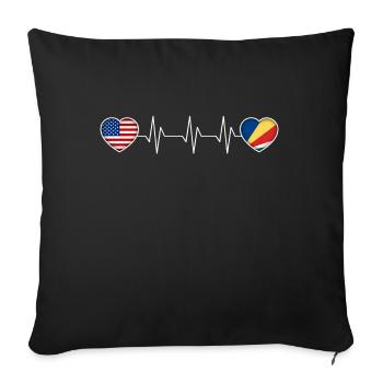 Seychelles - Housse de coussin décorative 45 x 45 cm - noir - Devant