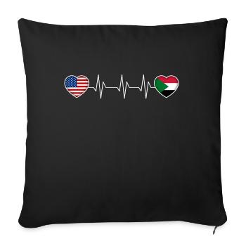 Sudan - Sofa pillowcase 17,3'' x 17,3'' (45 x 45 cm) - black - Front