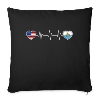 San Marino - Sofa pillowcase 17,3'' x 17,3'' (45 x 45 cm) - black - Front