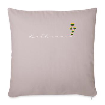 Lithuania - Sofa pillowcase 17,3'' x 17,3'' (45 x 45 cm) - light taupe - Front