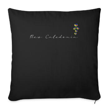 Nouvelle Calédonie - Housse de coussin décorative 45 x 45 cm - noir - Devant