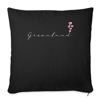 Groenland - Housse de coussin décorative 45 x 45 cm - noir - Devant