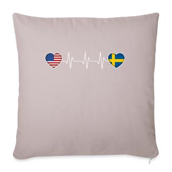Suède - Housse de coussin décorative 45 x 45 cm - taupe clair - Devant