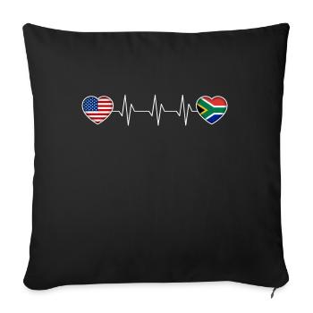Afrique du Sud - Housse de coussin décorative 45 x 45 cm - noir - Devant