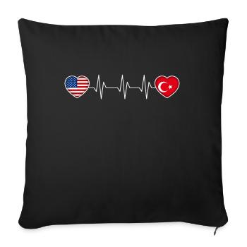 Türkei - Sofakissenbezug 45 x 45 cm - Schwarz - Vorne