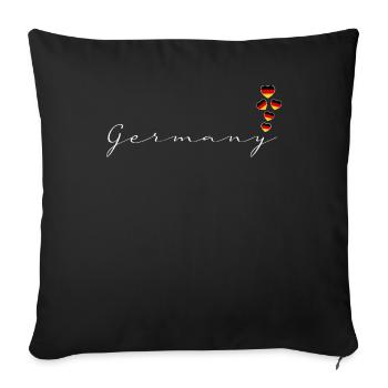 Germany - Sofa pillowcase 17,3'' x 17,3'' (45 x 45 cm) - black - Front