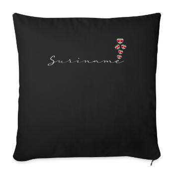 Suriname - Sofa pillowcase 17,3'' x 17,3'' (45 x 45 cm) - black - Front