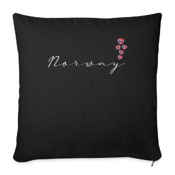 Norway - Sofa pillowcase 17,3'' x 17,3'' (45 x 45 cm) - black - Front