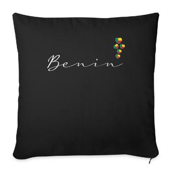 Benin - Sofa pillowcase 17,3'' x 17,3'' (45 x 45 cm) - black - Front