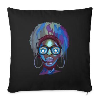Mariannes du Nord (Îles) - Housse de coussin décorative 45 x 45 cm - noir - Devant