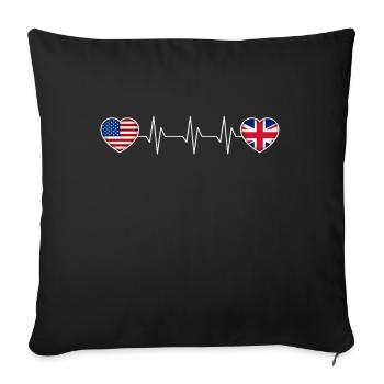 United Kingdom - Sofa pillowcase 17,3'' x 17,3'' (45 x 45 cm) - black - Front