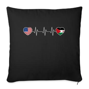 Western Sahara - Sofa pillowcase 17,3'' x 17,3'' (45 x 45 cm) - black - Front