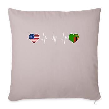 Zambie - Housse de coussin décorative 45 x 45 cm - taupe clair - Devant