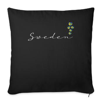 Sweden - Sofa pillowcase 17,3'' x 17,3'' (45 x 45 cm) - black - Front
