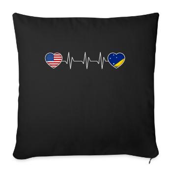 Tokelau - Sofa pillowcase 17,3'' x 17,3'' (45 x 45 cm) - black - Front