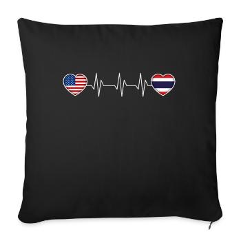 Thaïlande - Housse de coussin décorative 45 x 45 cm - noir - Devant