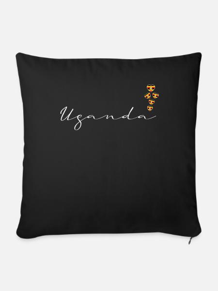 Uganda - Sofakissenbezug 45 x 45 cm - Schwarz