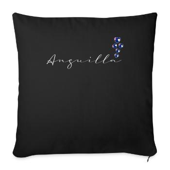 Anguilla - Housse de coussin décorative 45 x 45 cm - noir - Devant