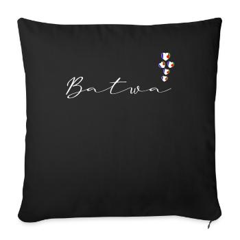 Batwa - Housse de coussin décorative 45 x 45 cm - noir - Devant