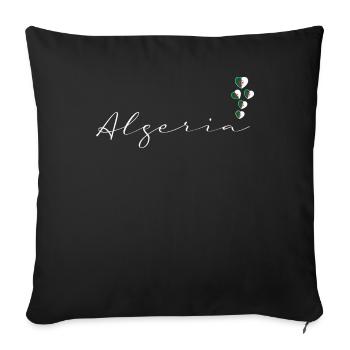 Algeria - Sofa pillowcase 17,3'' x 17,3'' (45 x 45 cm) - black - Front