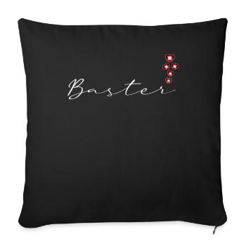 Baster - Housse de coussin décorative 45 x 45 cm - noir - Devant