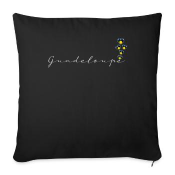 Guadeloupe - Housse de coussin décorative 45 x 45 cm - noir - Devant