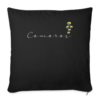 Comoros - Sofa pillowcase 17,3'' x 17,3'' (45 x 45 cm) - black - Front