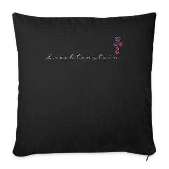 Liechtenstein - Sofa pillowcase 17,3'' x 17,3'' (45 x 45 cm) - black - Front