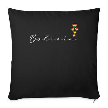 Bolivie - Housse de coussin décorative 45 x 45 cm - noir - Devant