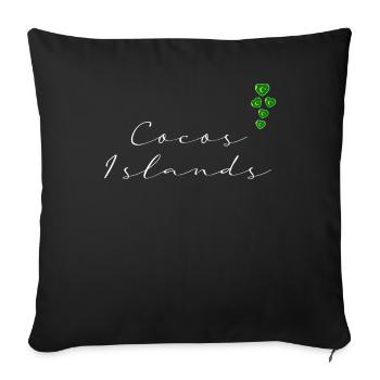 Îles Cocos - Housse de coussin décorative 45 x 45 cm - noir - Devant