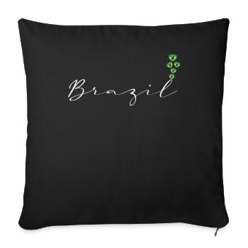 Brasilien - Sofakissenbezug 45 x 45 cm - Schwarz - Vorne
