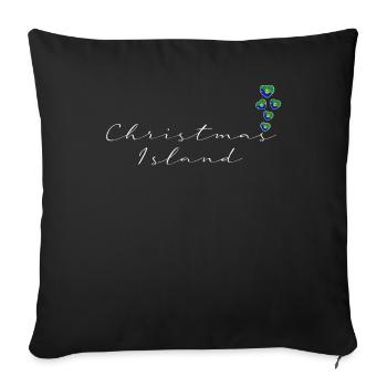 Christmas Island - Sofa pillowcase 17,3'' x 17,3'' (45 x 45 cm) - black - Front