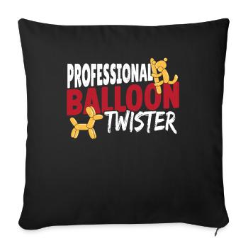 Professionnel Balloon Twister Balloon Twister - Housse de coussin décorative 45 x 45 cm - noir - Devant