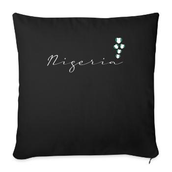 Nigéria - Housse de coussin décorative 45 x 45 cm - noir - Devant