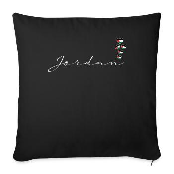 Jordanie - Housse de coussin décorative 45 x 45 cm - noir - Devant
