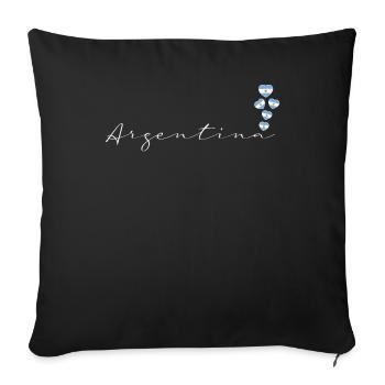 Argentina - Sofa pillowcase 17,3'' x 17,3'' (45 x 45 cm) - black - Front