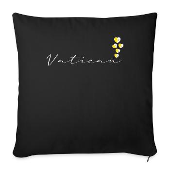 Vatican - Sofa pillowcase 17,3'' x 17,3'' (45 x 45 cm) - black - Front