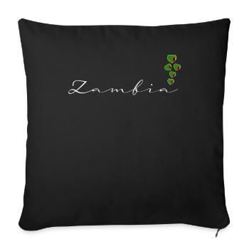 Zambia - Sofa pillowcase 17,3'' x 17,3'' (45 x 45 cm) - black - Front