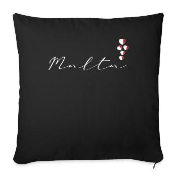 Malta - Sofa pillowcase 17,3'' x 17,3'' (45 x 45 cm) - black - Front