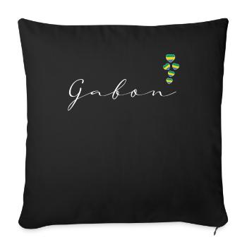 Gabon - Sofa pillowcase 17,3'' x 17,3'' (45 x 45 cm) - black - Front