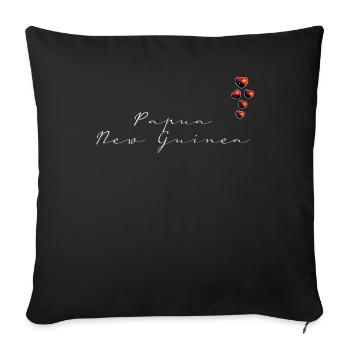 Papua New Guinea - Sofa pillowcase 17,3'' x 17,3'' (45 x 45 cm) - black - Front