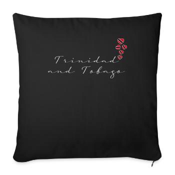 Trinidad and Tobago - Sofa pillowcase 17,3'' x 17,3'' (45 x 45 cm) - black - Front