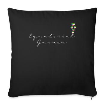 Equatorial Guinea - Sofa pillowcase 17,3'' x 17,3'' (45 x 45 cm) - black - Front