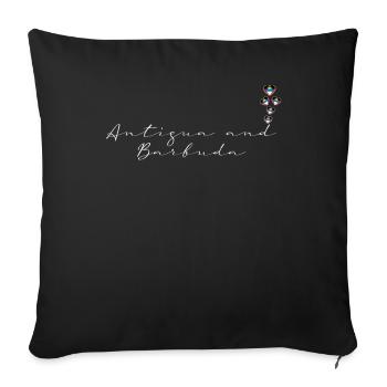 Antigua and Barbuda - Sofa pillowcase 17,3'' x 17,3'' (45 x 45 cm) - black - Front