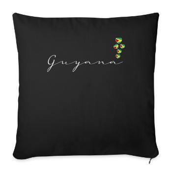 Guyana - Sofa pillowcase 17,3'' x 17,3'' (45 x 45 cm) - black - Front