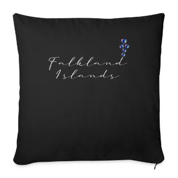 Falkland Islands - Sofa pillowcase 17,3'' x 17,3'' (45 x 45 cm) - black - Front